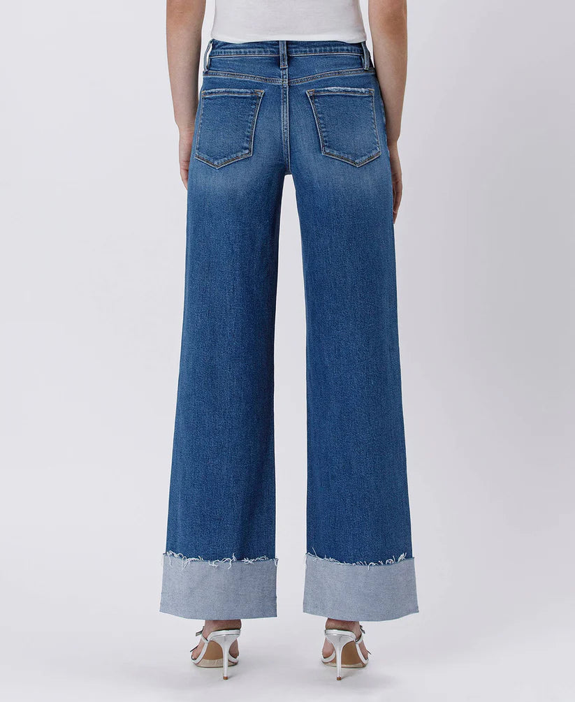 Remedy High Rise Cuffed Wide Jeans