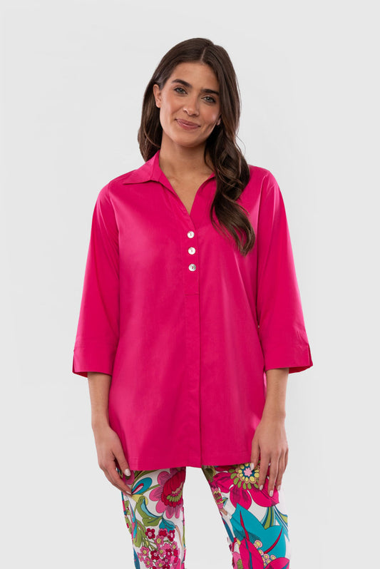 Akoya Shell Button Back Shirt