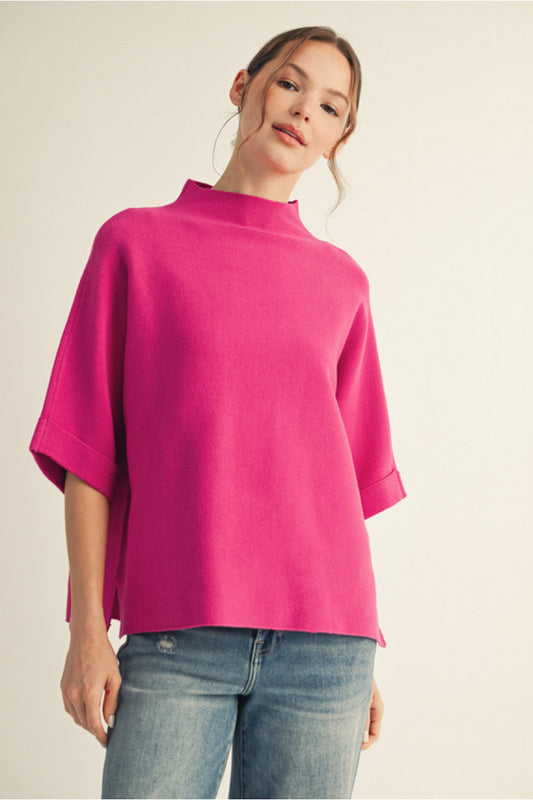 Soft Slit Sweater Top
