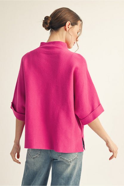 Soft Slit Sweater Top