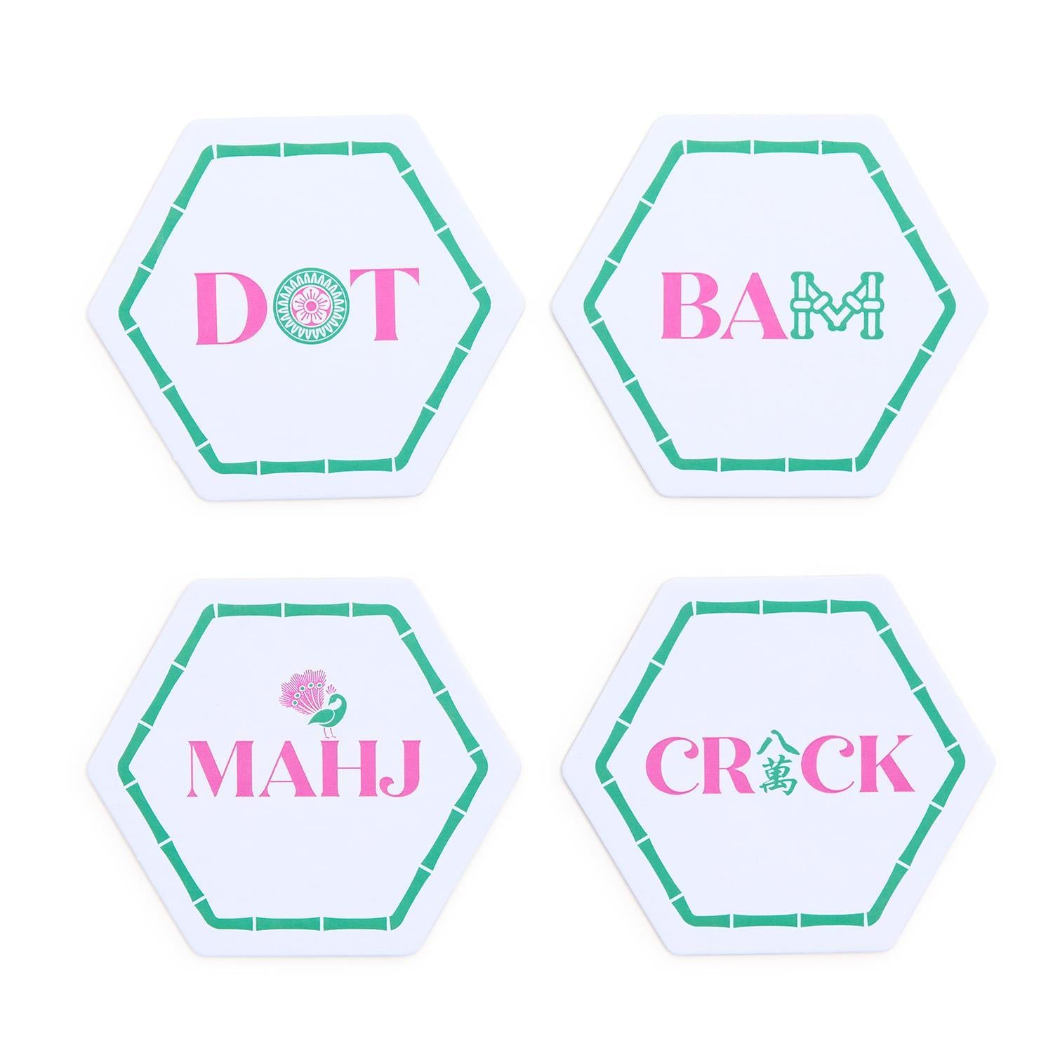 Let's Mahj Heavyweight Paper Coasters | Set Of 24