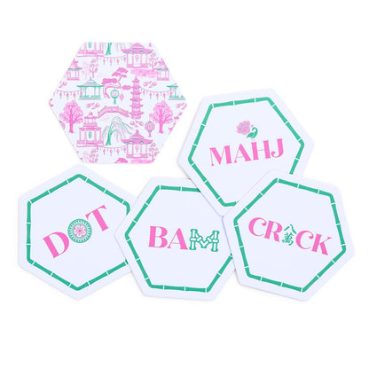 Let's Mahj Heavyweight Paper Coasters | Set Of 24