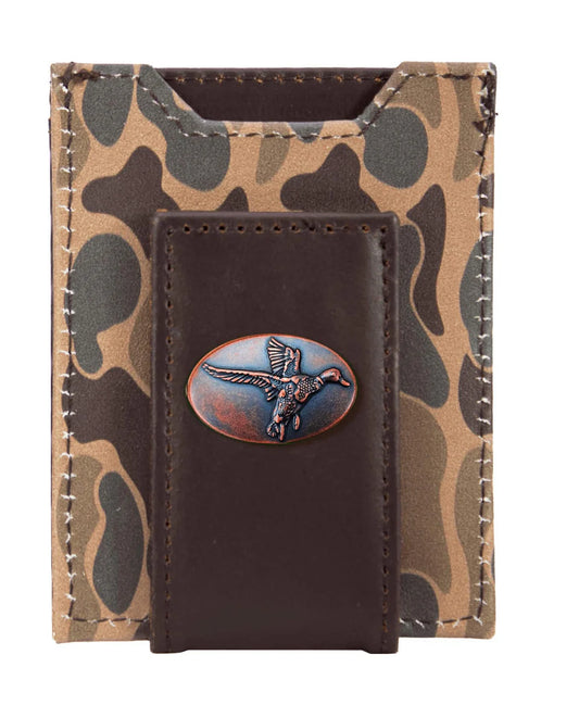 Magnetic Front Pocket Leather Wallet
