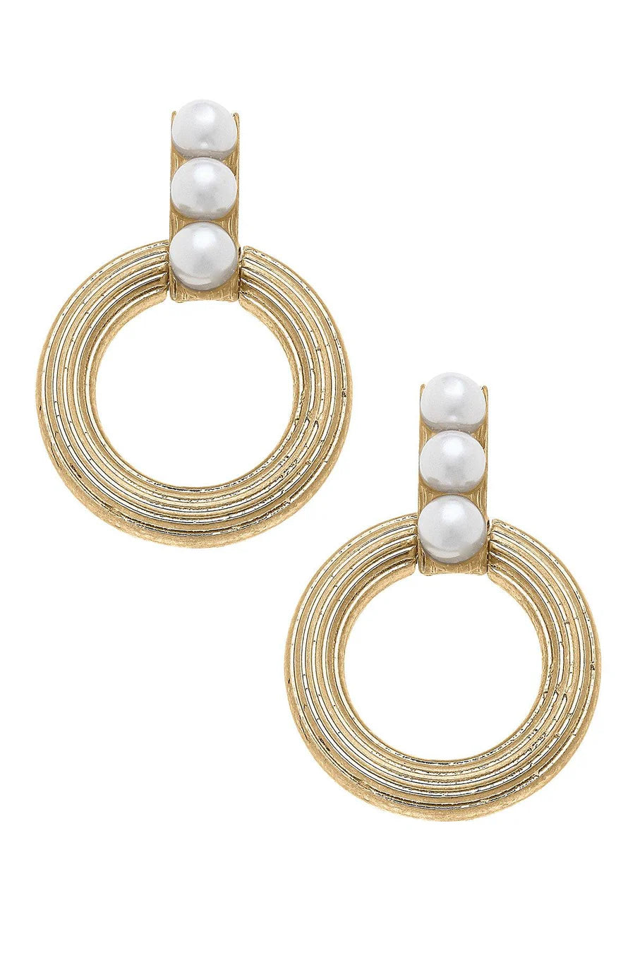 Margo Pearl Doorknocker Earrings