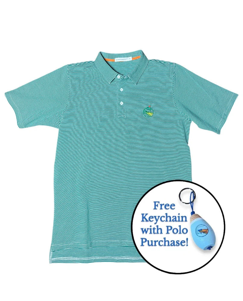 Masters Green Striped Polo