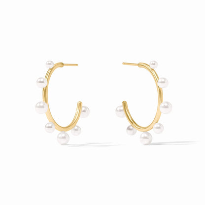 Hydra Stone Hoop Earring | Pearl | Julie Vos