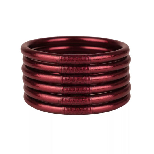 Merlot All Weather Bangles | Set Of 6 | BuDhaGirl
