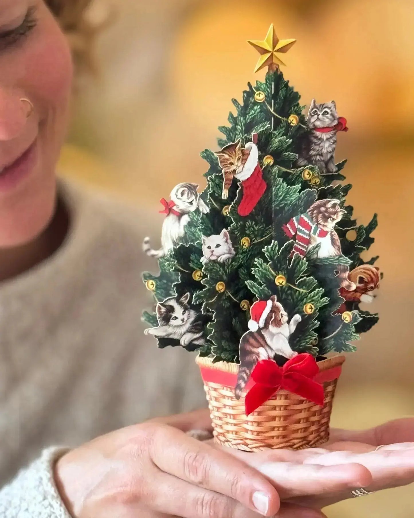 Mini Pop Up Card | Meowy Christmas Tree