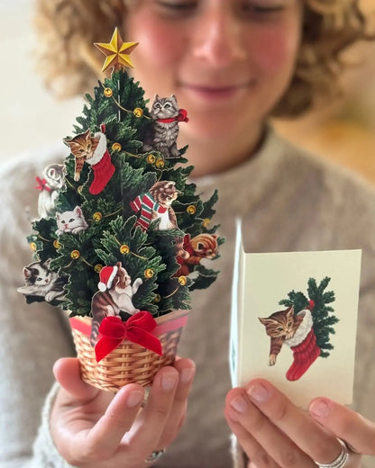 Mini Pop Up Card | Meowy Christmas Tree