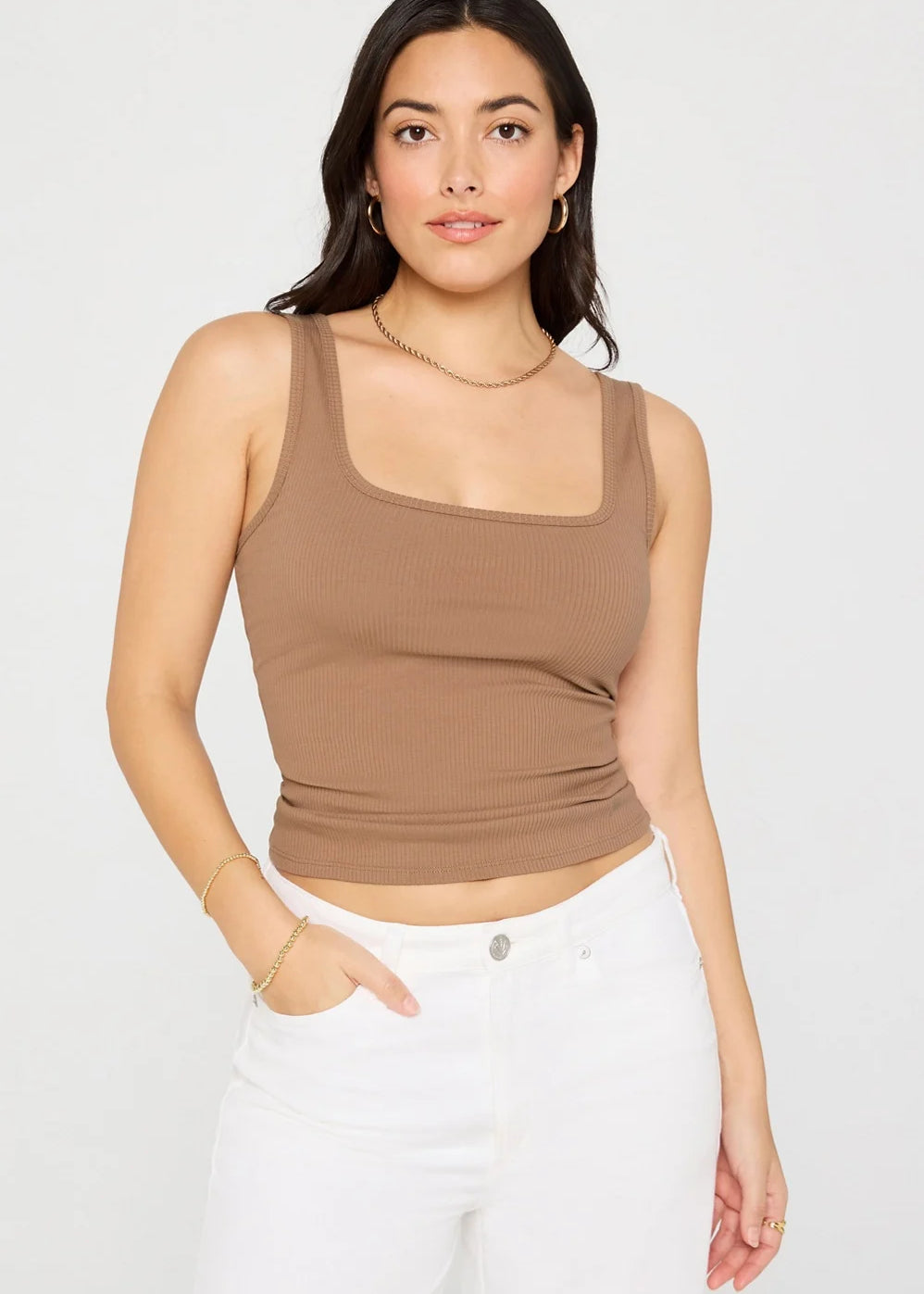 Daily Rib Square Neck Tank | Fabletics