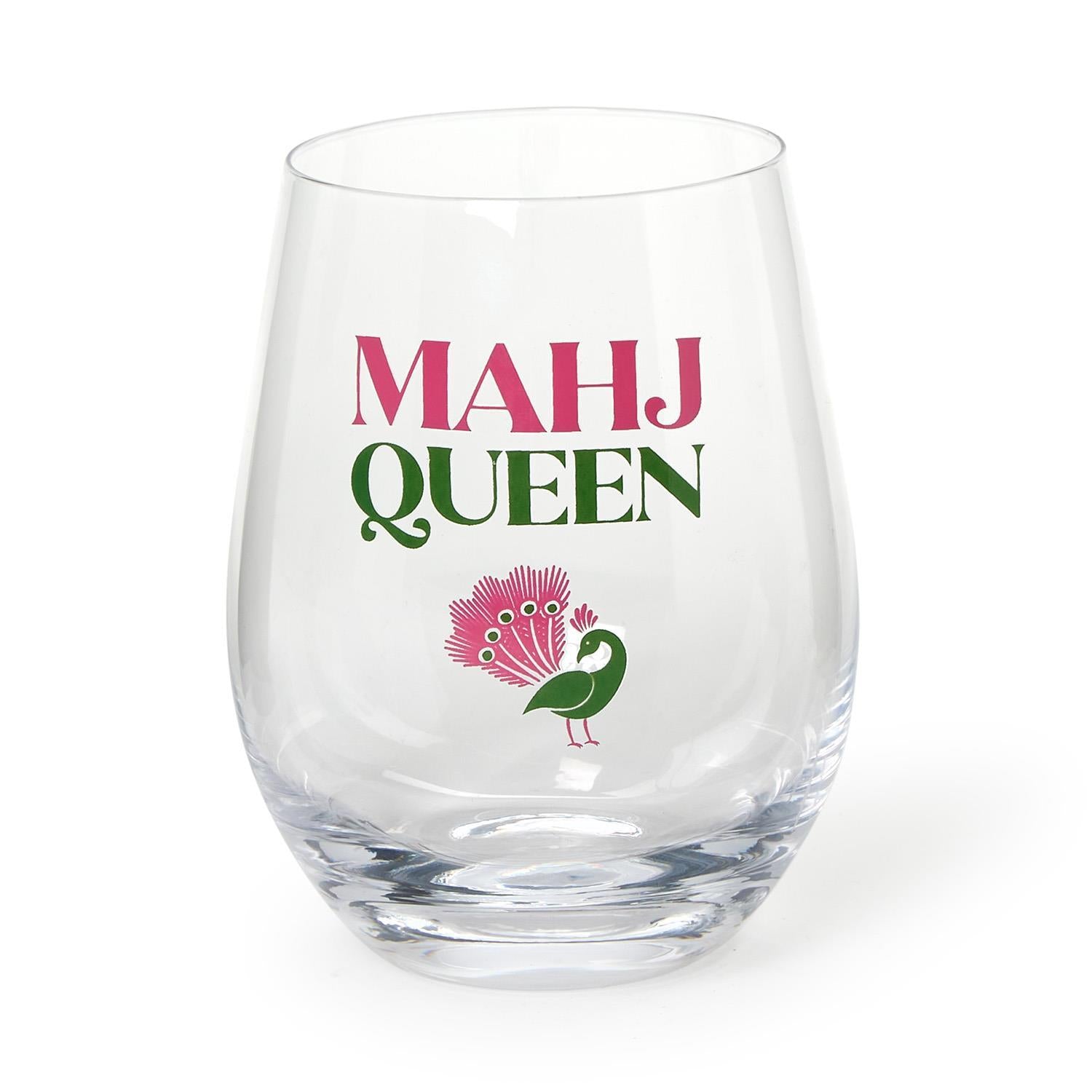 Mahj Queen Stemless Wine Glass | 16oz.