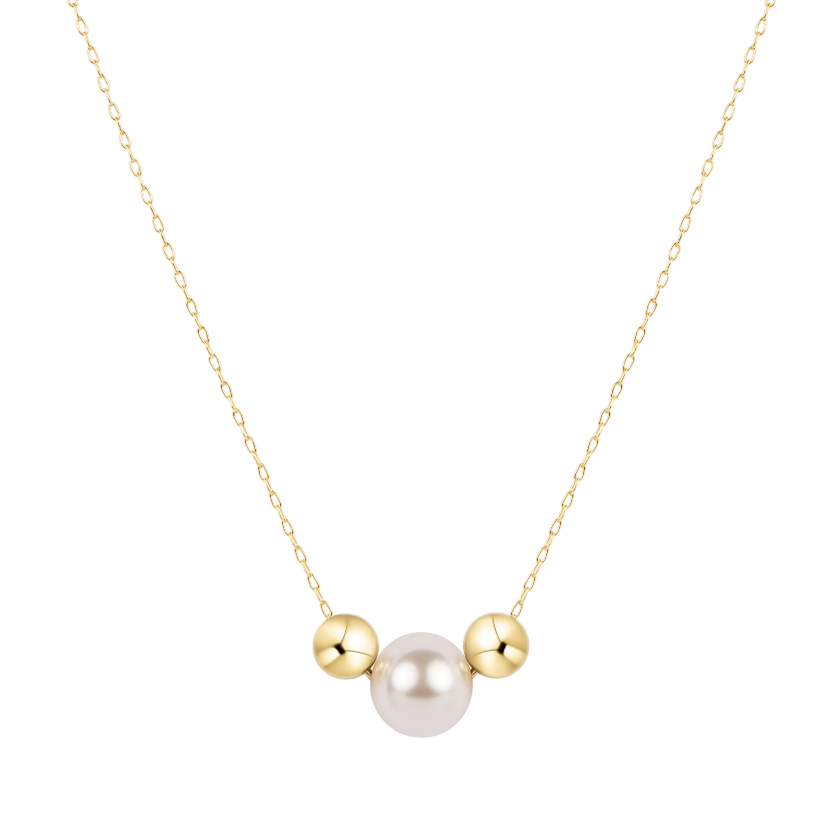 16" Gold Purpose Pearl Necklace | enewton