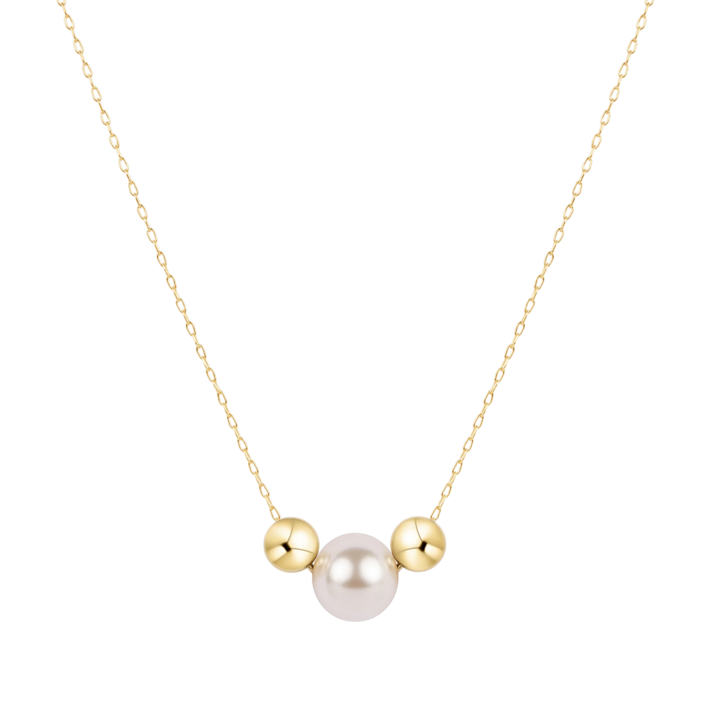 16" Gold Purpose Pearl Necklace | enewton
