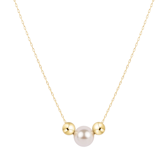 16" Gold Purpose Pearl Necklace | enewton