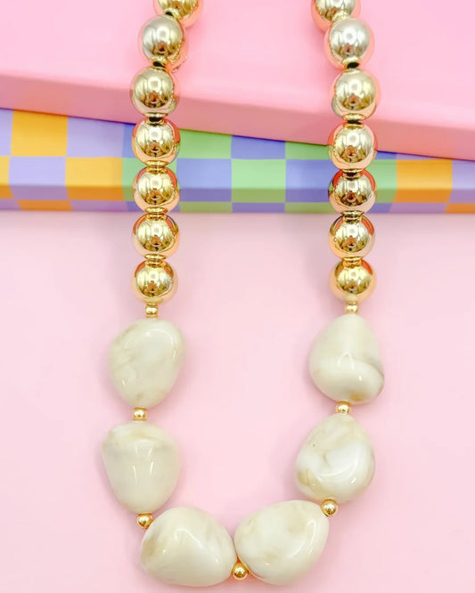 It's A Neutral Beaded Necklace
