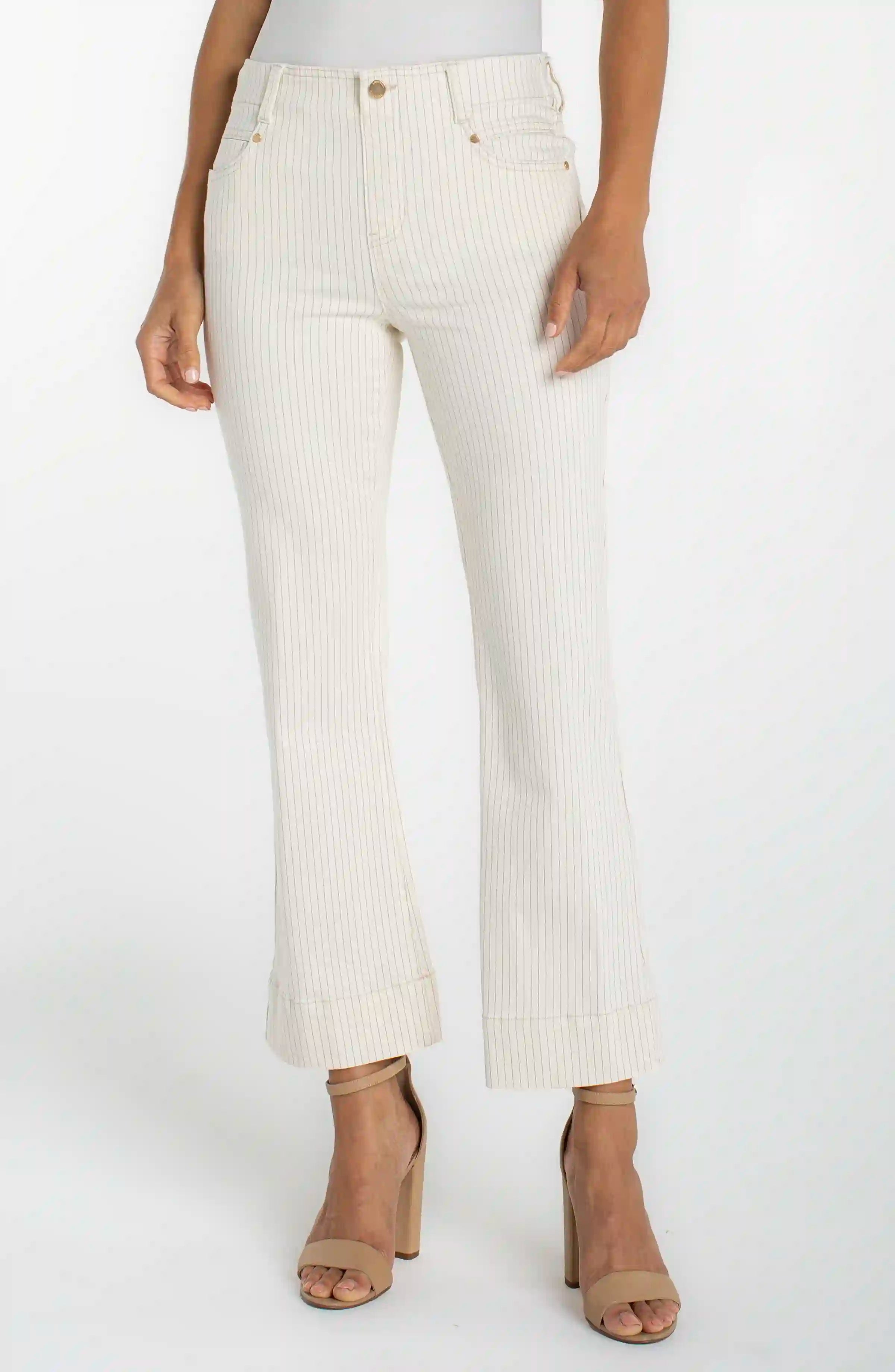 Gia Glider Crop Flare With Wide Hem Pants