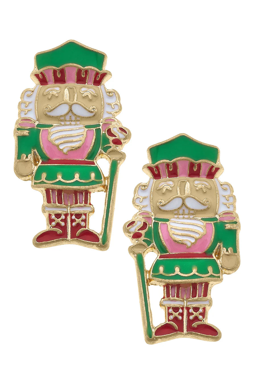 Nutcracker Enamel Stud Earrings | Canvas