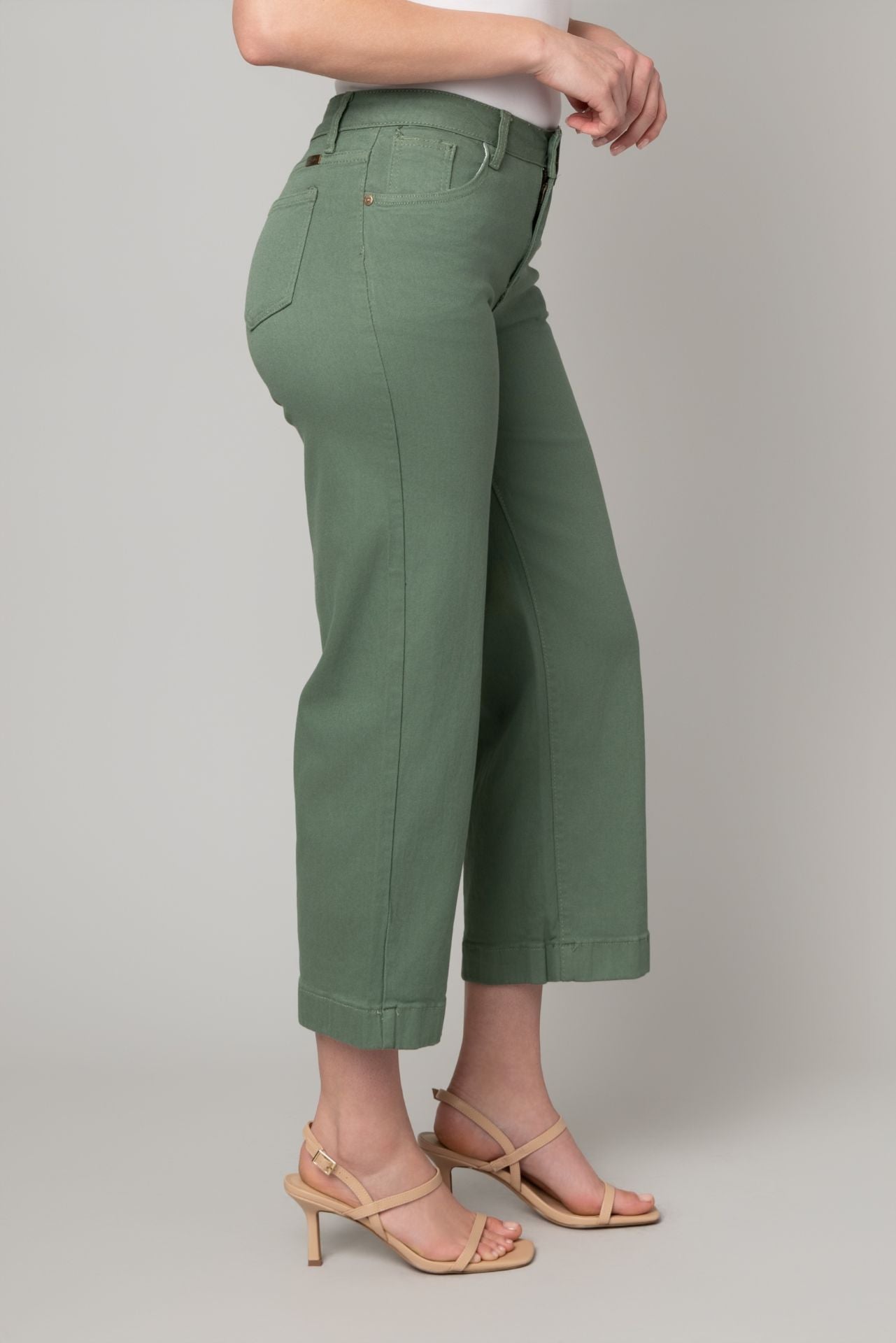 Stretch Twill Wide Leg Jean
