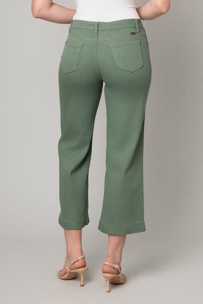 Stretch Twill Wide Leg Jean