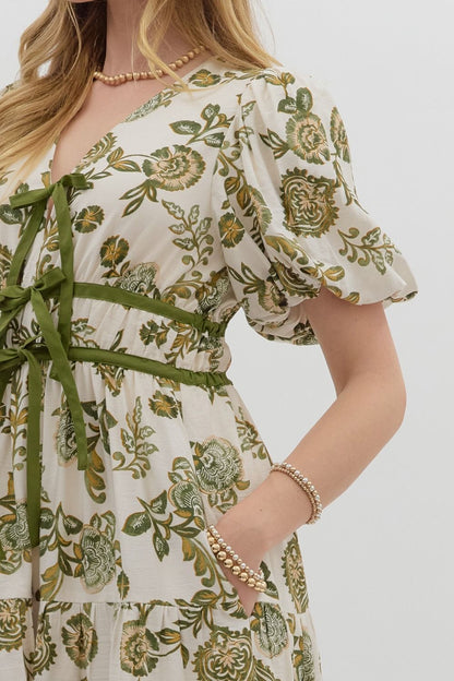 Bow And Bloom Midi Dress