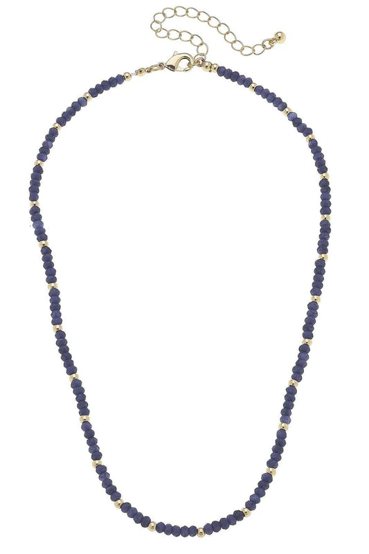 Olivia Beaded Semiprecious Gemstone Necklace | Canvas