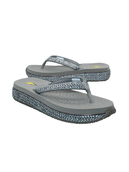Palau Synthetic Raffia Low Thong Sandal