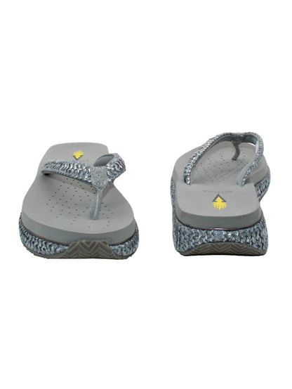 Palau Synthetic Raffia Low Thong Sandal