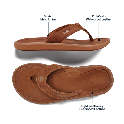 Pili Waterproof Leather Sandals | Men's