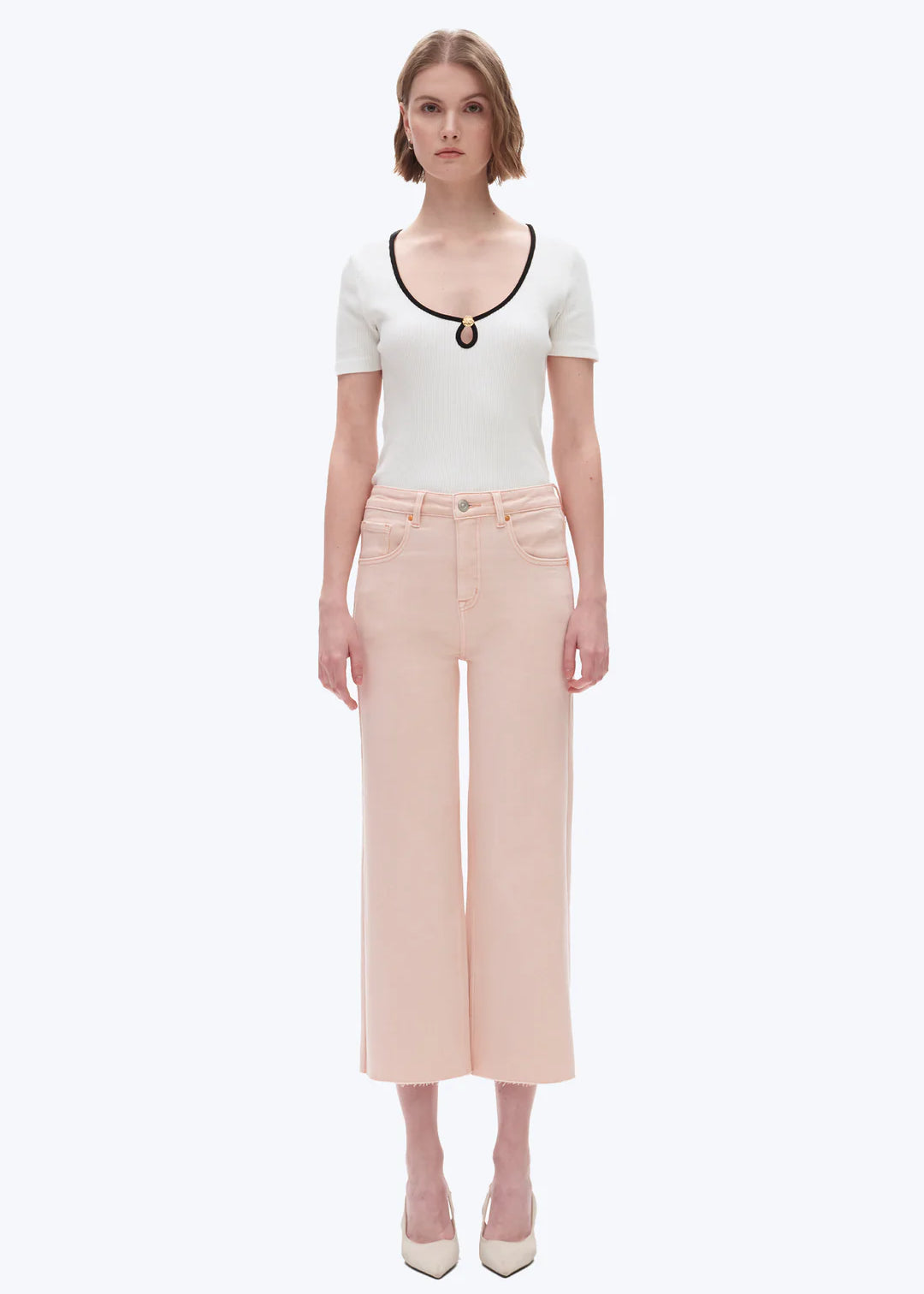High Rise Wide Leg Denim Jeans