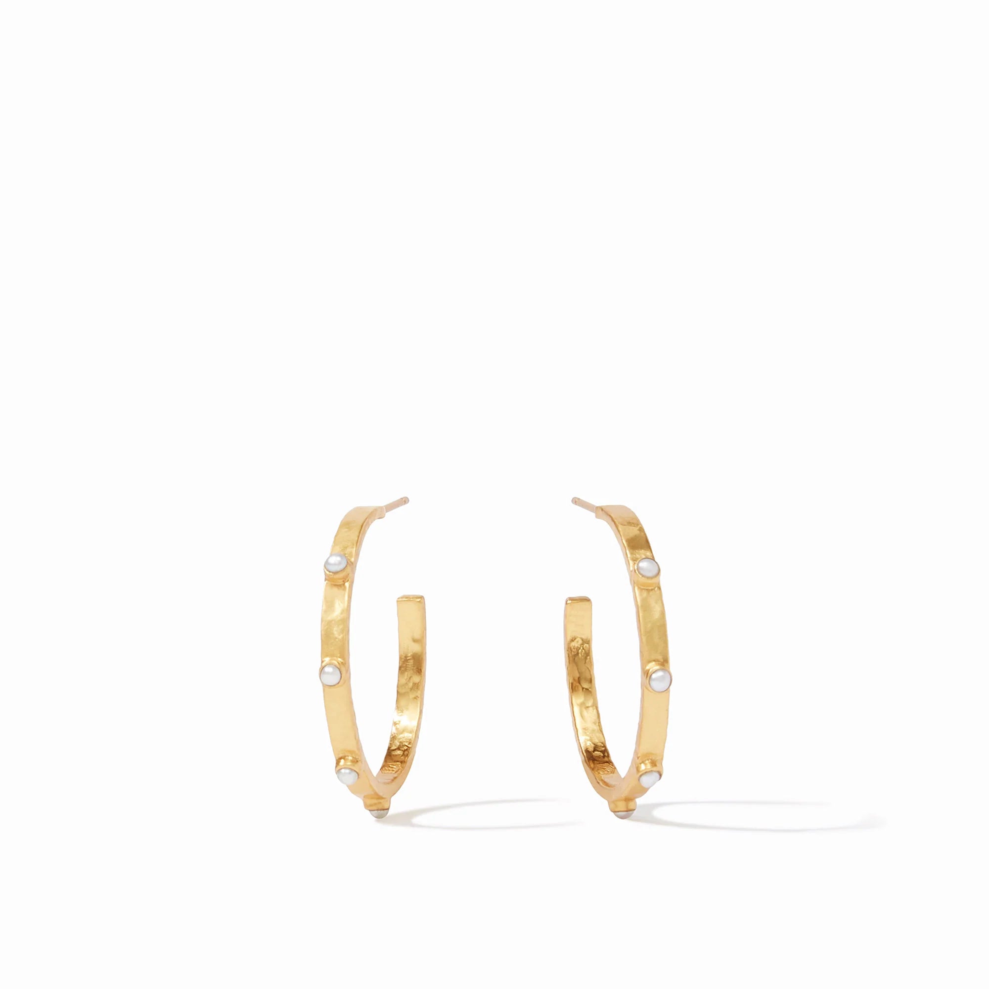 Crescent Stone Hoop