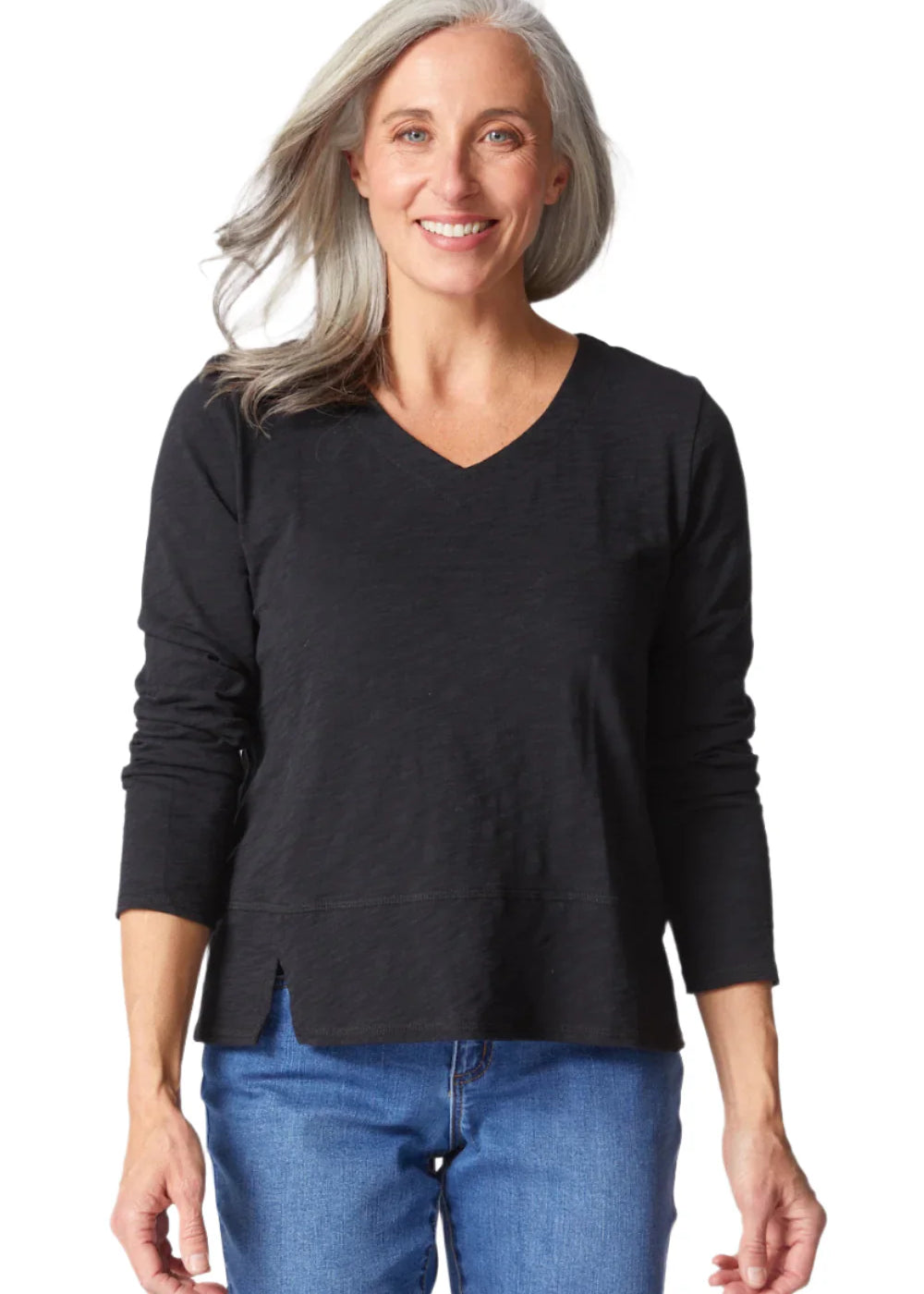 Cotton Pebble Seamed Tee