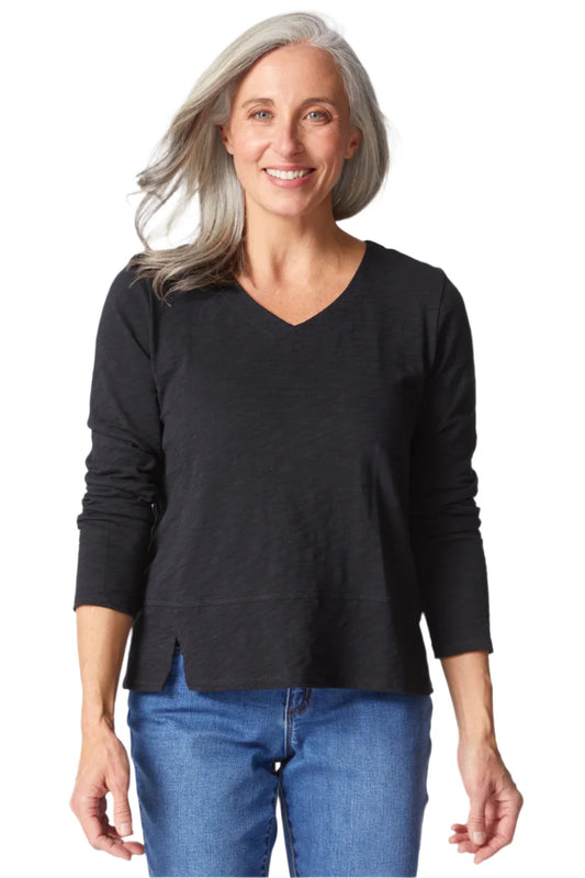 Cotton Pebble Seamed Tee