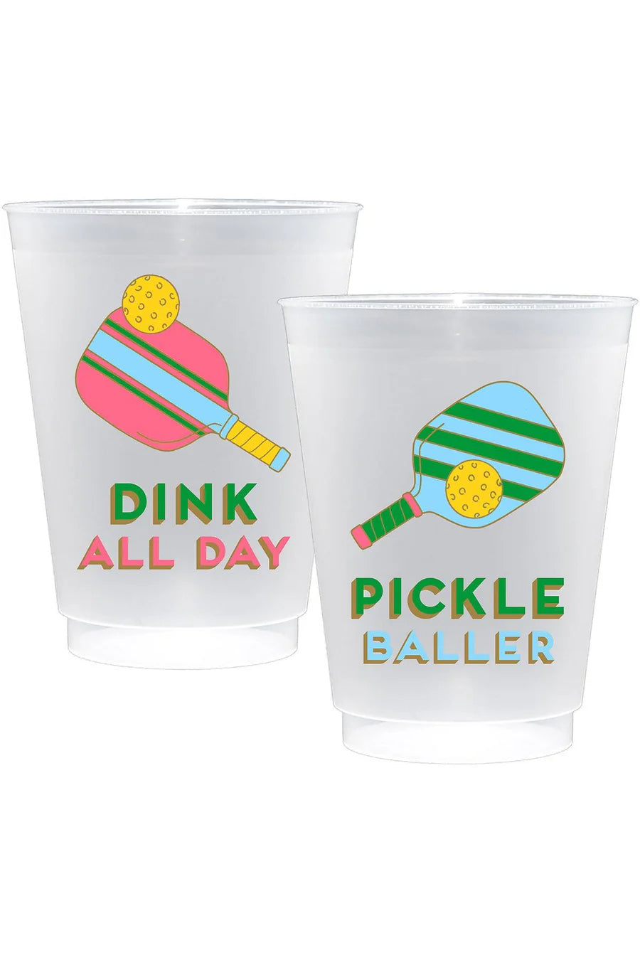 Pickleball Frost Flex Plastic Cup | Set Of 10