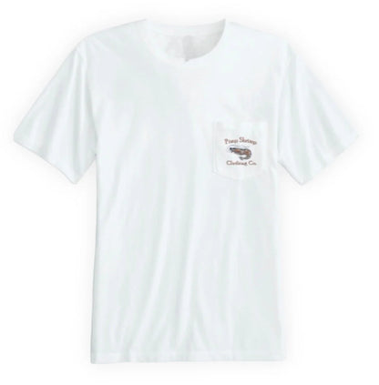 Short Sleeve Camo-Back Pocketed Tee | Pimp Shrimp Clothing Co.