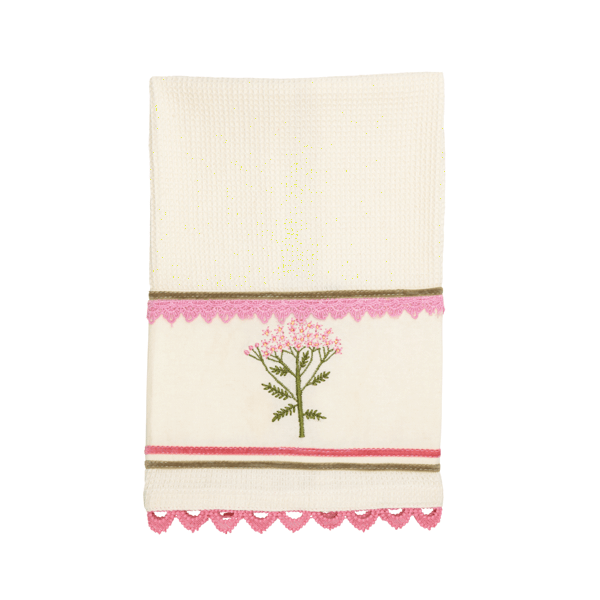 Flower Embroidered Towel