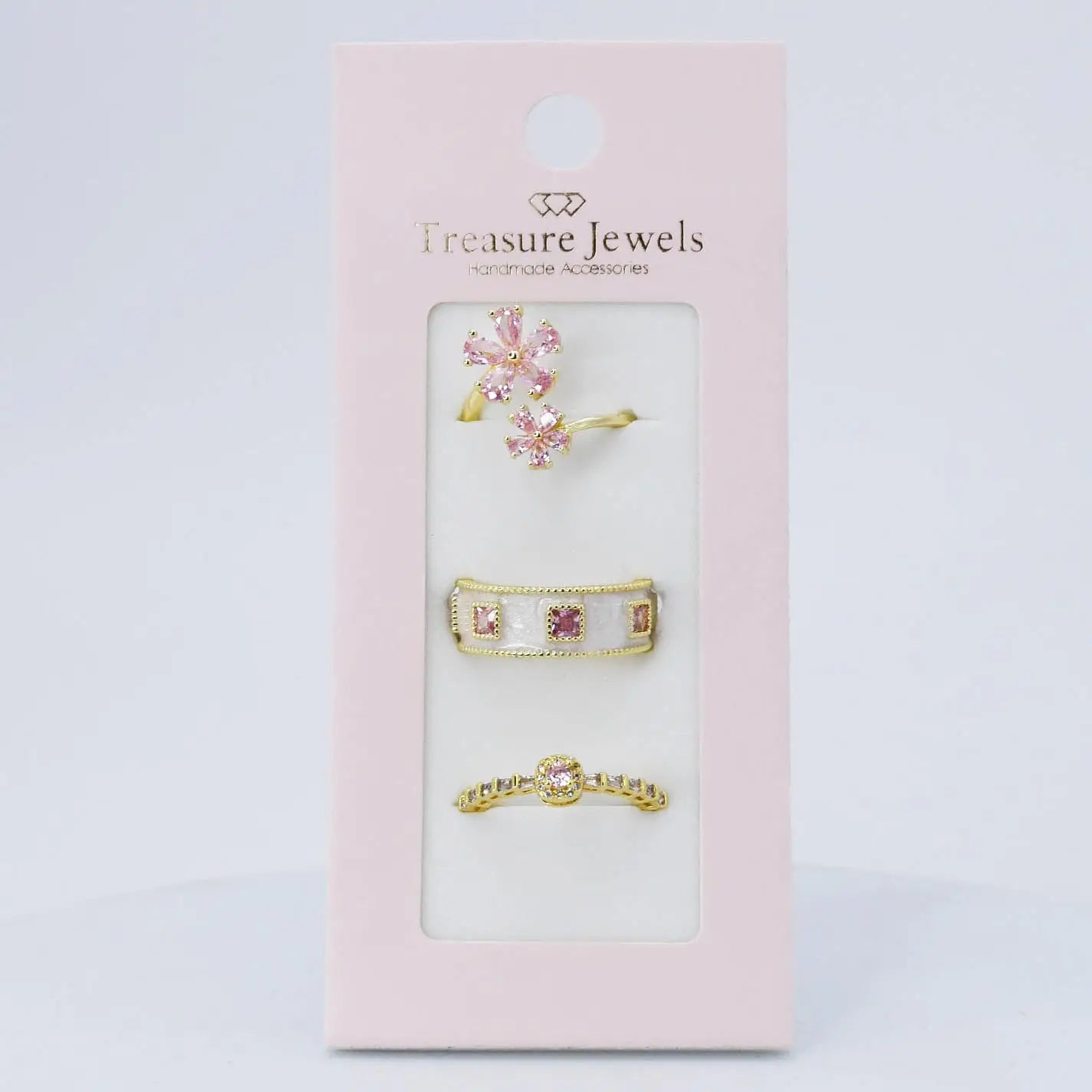 Pretty In Pink Ring Set