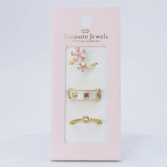 Pretty In Pink Ring Set