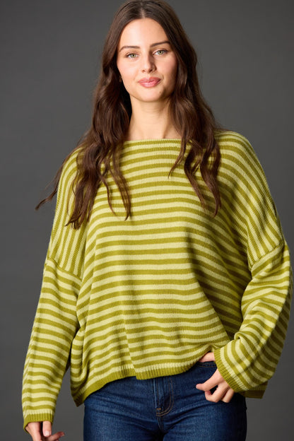 Striped T-Body Sweater