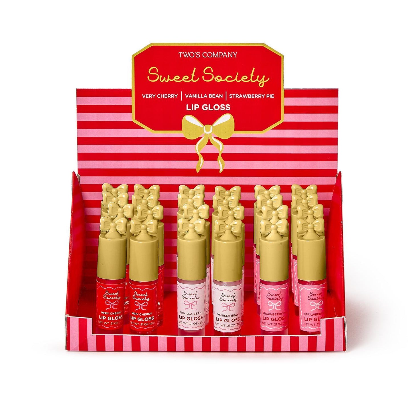 Pretty Bow Lip Gloss Includes 3 Colors/Scents