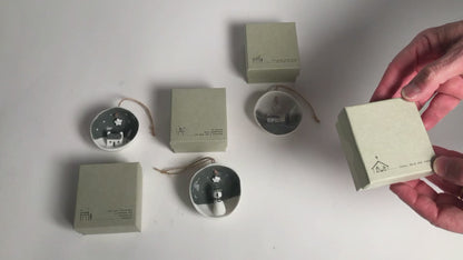 Nativity Half Circle Porcelain Ornament