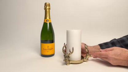 Gold Stag Bottle Coaster/Pillar Candleholder