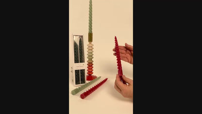 Set of 2 Twist Taper Candles