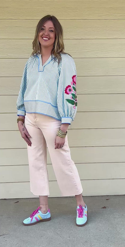 Harbor Bloom Puff Sleeve Top