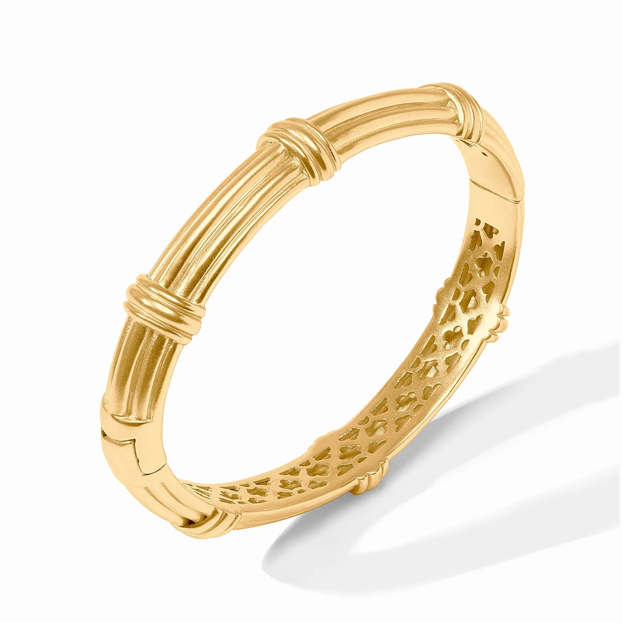 Portofino Demi Hinge Gold Bangle | Julie Vos
