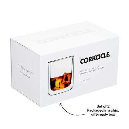 Clear Rocks Glass Set of 2 | 12oz | CORKCICLE