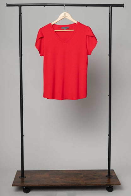 Tulip Sleeve Juliana Crepe Top