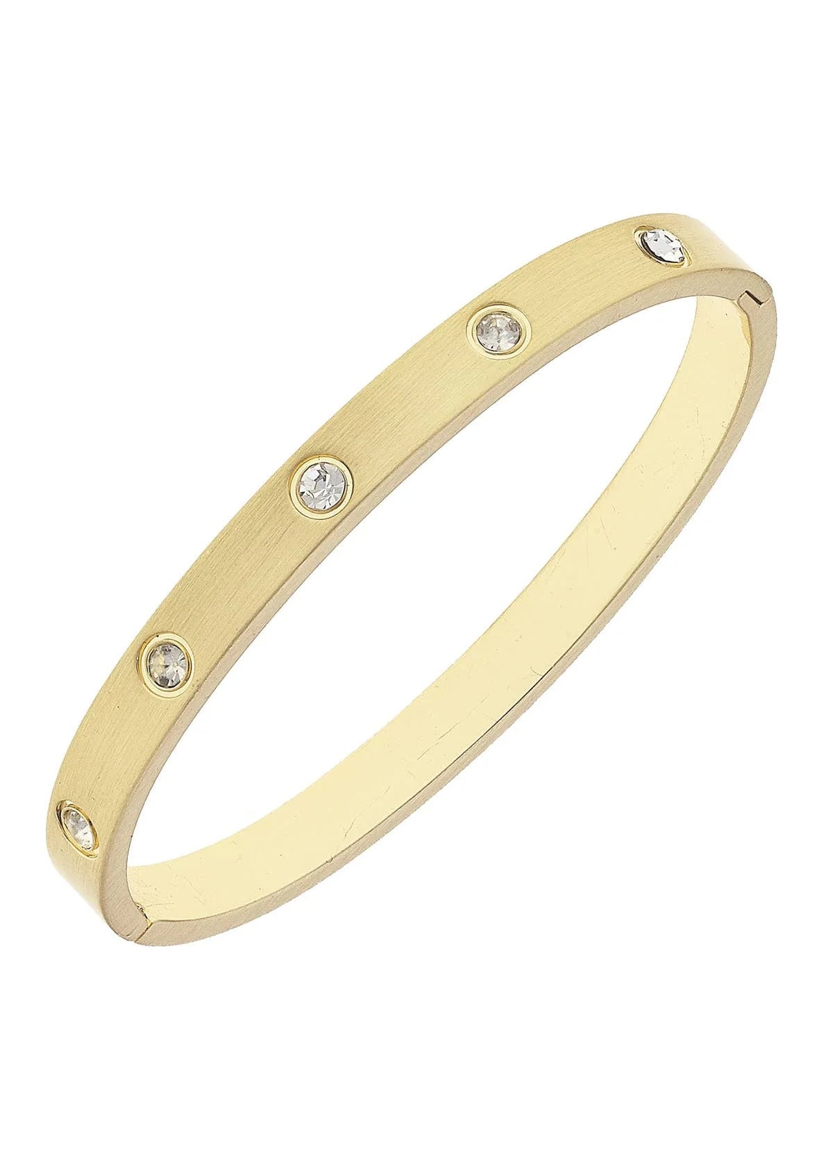 Lorraine Rhinestone Hinge Bangle | Canvas