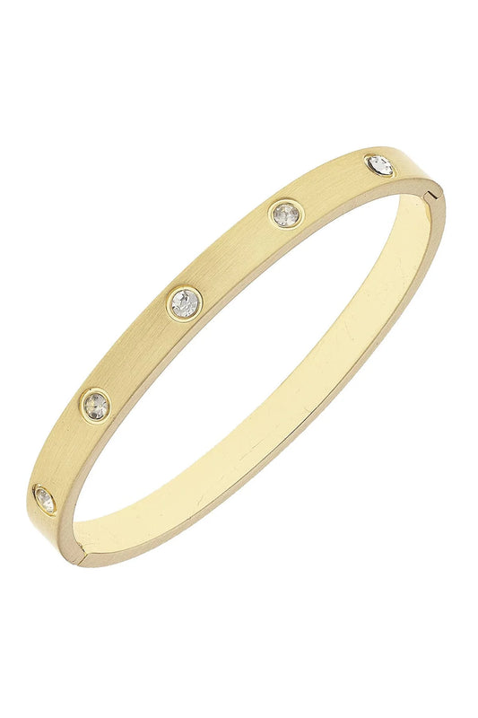Lorraine Rhinestone Hinge Bangle | Canvas