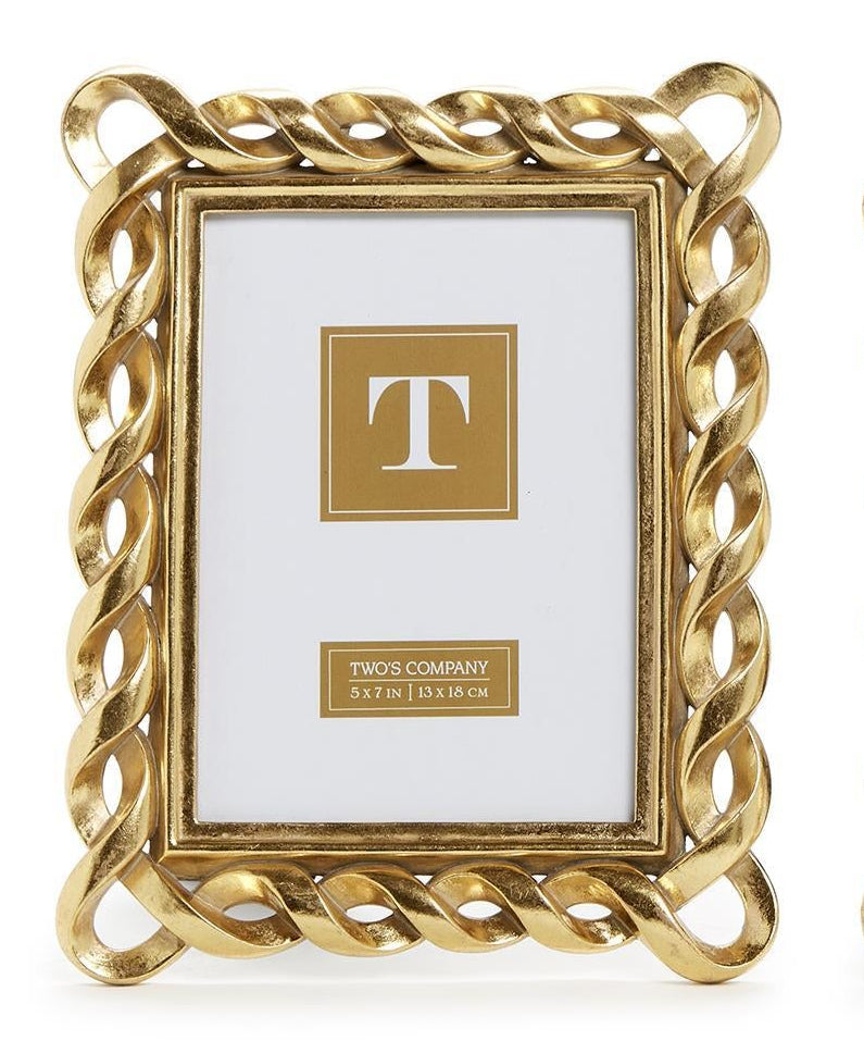 Gold Ribbon Photo Frame
