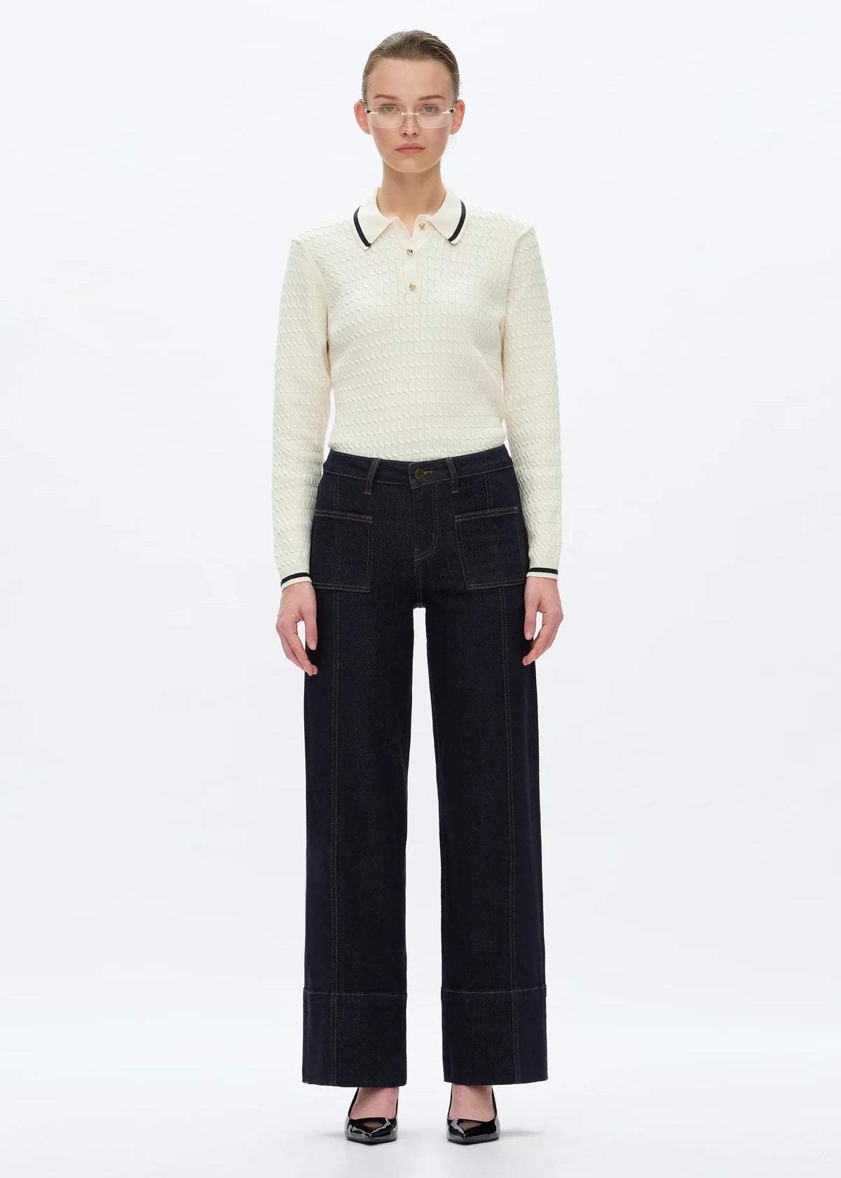 Katia Mid Rise Wide Leg Pants